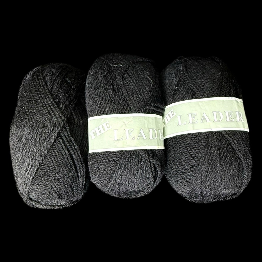 The‎ Leader Black Tawny Yarn 220 Yds Aran Skein Craft Acrylic Color 064